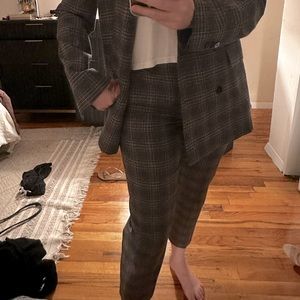Theory plaid wool pants.